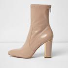 River Island Womens Blush Patent Look Ankle Boot