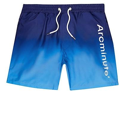 River Island Mens Arcminute Ombre Swim Shorts