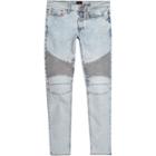 River Island Mens Acid Wash Biker Skinny Jeans
