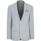 River Island Mens Skinny Fit Oxford Suit Blazer