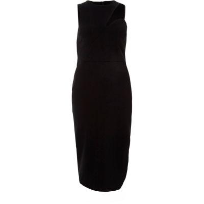 River Island Womens Cut Out Neck Bodycon Midi Dress
