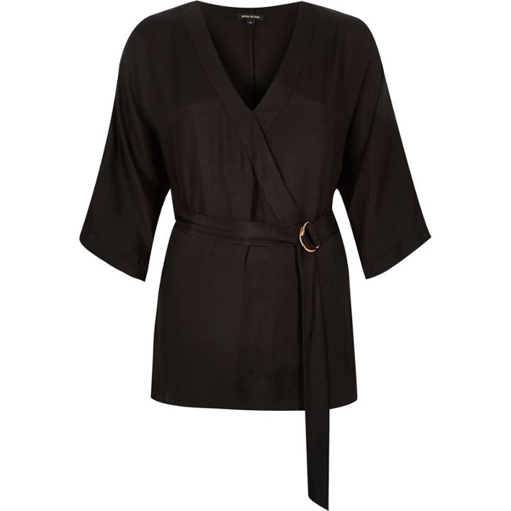 River Island Womens Wrap D-ring Kimono Top