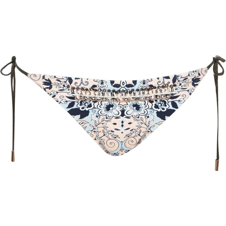 River Island Womens Floral Print Embellished Bikini Bottoms