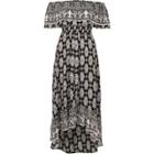 River Island Womens Tile Print High Low Hem Maxi Dress