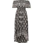 River Island Womens Tile Print High Low Hem Maxi Dress