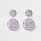 River Island Womens Rhinestone Clip On Drop Earrings