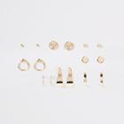River Island Womens Gold Tone Coin And Hoop Stud Earrings Pack