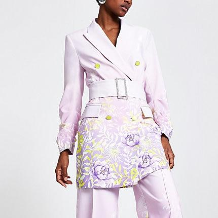 River Island Womens Floral Blazer Dress