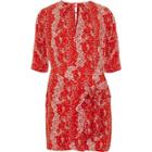 River Island Womens Floral Print Tie Front Mini Dress