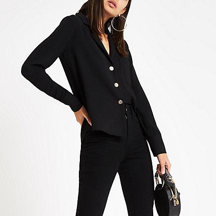 River Island Womens Gold Tone Button Shirt