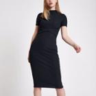 River Island Womens Wrap Front Jersey Bodycon Dress