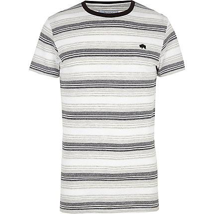 River Island Mens Bellfied Stripe T-shirt
