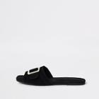 River Island Womens Suede Buckle Mules