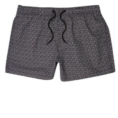 River Island Mens Geo Print Swim Trunks