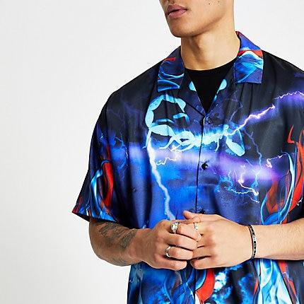 River Island Mens Jaded London Scorpion Print Shirt