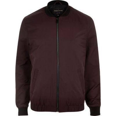 River Island Mens Casual Contrast Neck Bomber Jacket