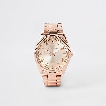 River Island Womens Rose Gold Color Bracelet Watch