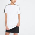 River Island Womens White Diamante Trim Jumbo T-shirt