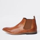 River Island Mens Deconstructed Leather Chelsea Boots
