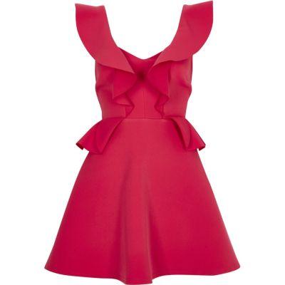 River Island Womens Frill Skater Dress