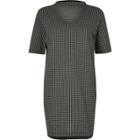 River Island Womens Gingham Print Jumbo T-shirt