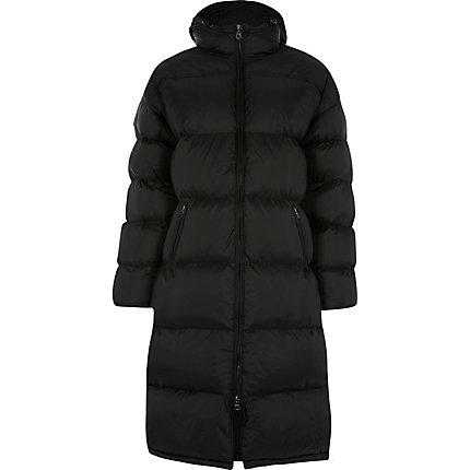 Mens Schott Padded Longline Hooded Coat