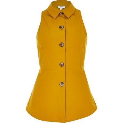 River Island Womens Button Front Sleeveless Top