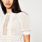 River Island Womens Lace Peplum Knitted Top