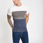 River Island Mens Only And Sons White Color Block T-shirt