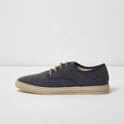 River Island Mens Espadrille Sole Lace-up Plimsolls