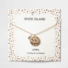 River Island Womens Silver Gem April Birthstone Necklace