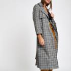 River Island Womens Check Belted Trench Coat