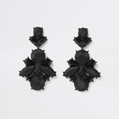 River Island Womens Satin Drop Jewel Earrings
