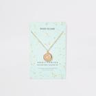 River Island Womens Sagittarius Zodiac Sign Gold Colour Necklace