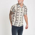River Island Mens Snake Print Short Sleeve Shirt