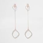 River Island Womens Rose Gold Tone Front And Back Drop Earrings