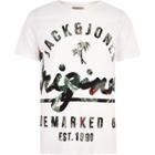 River Island Mens White Jack And Jones Palm Print T-shirt
