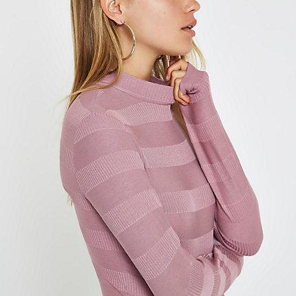 River Island Womens High Neck Ribbed Crop Jumper