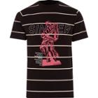 River Island Mens Stripe 'sinner' Print Slim Fit T-shirt