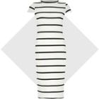 River Island Womens White And Stripe Bodycon Midi Dress