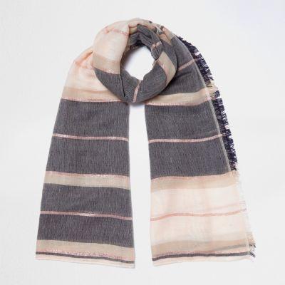 River Island Womens Stripe Colour Block Scarf