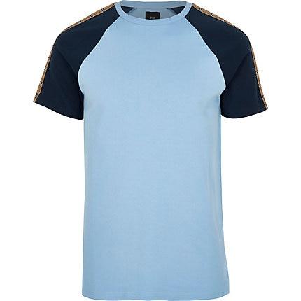 River Island Mens Raglan Slim Fit T-shirt