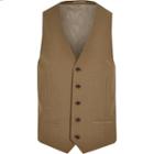 River Island Mensbrown Suit Waistcoat
