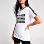 River Island Womens White 'paris' Embellished Boyfriend T-shirt
