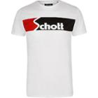 Mens Schott White Logo Print T-shirt