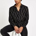 River Island Mens Chain Print Long Sleeve Shirt