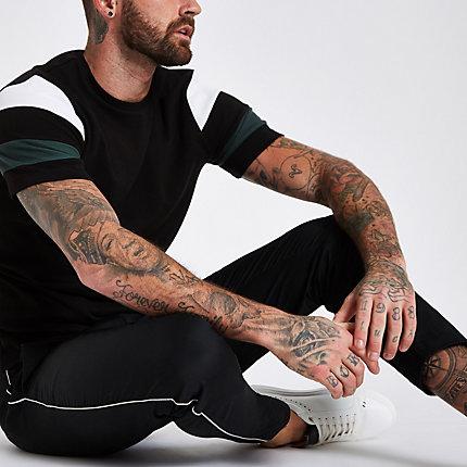 River Island Mens Slim Fit Interlock Crew Neck