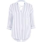 River Island Womens Stripe Cross Back Loose Fit Shirt