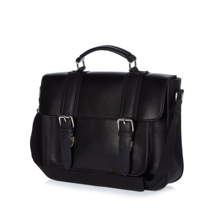 River Island Mensblack Structured Satchel Bag