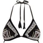 River Island Womens Pacha Embellished Triangle Bikini Top
